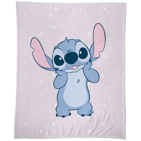$[[plaid Imprimé 100% Polyester, Disney Home Stitch Happy]] Mauve