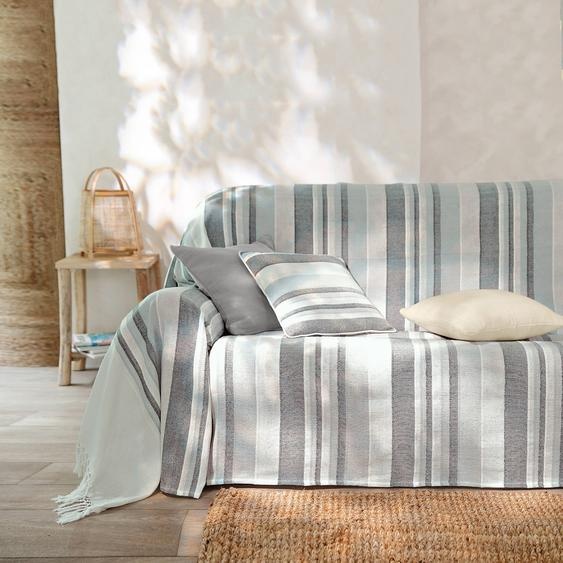Plaid jeté multicolore coton tissage artisanal -