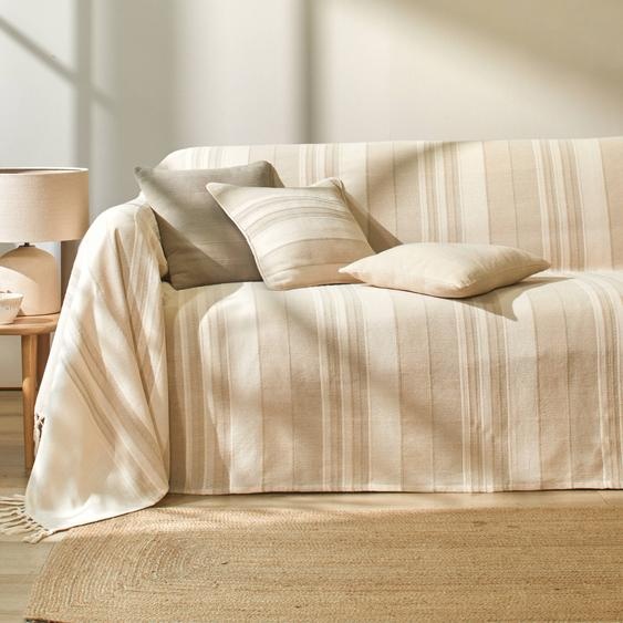 Plaid jeté multicolore coton tissage artisanal -