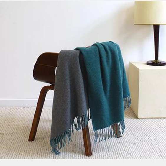 Plaid laine & autres fibres Duetto rouille