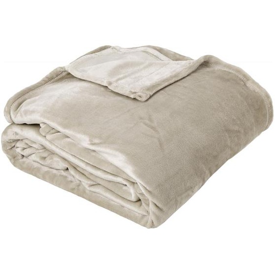 Plaid polaire 150x200 cm microvelours 100% Polyester 280 g/m2 VELVET gris Galet