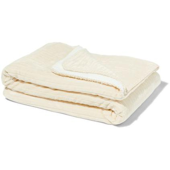Plaid Polaire/sherpa 130x150 Blanc Cassé (blanc)