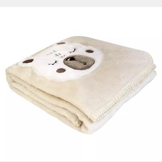 Plaid polyester Petit ours angora