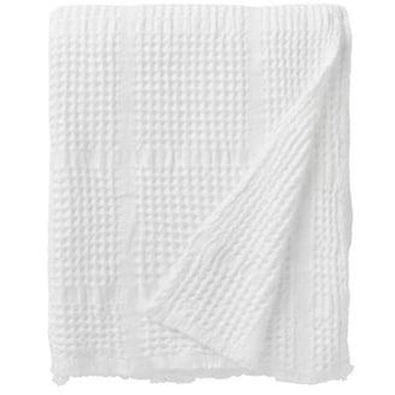 Plaid uni en jacquard de coton, YOGI