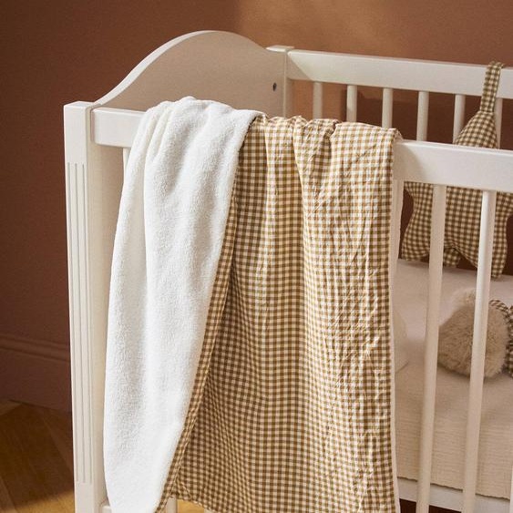 Plaid Vichy Et Micro-polaire Vichy Caramel