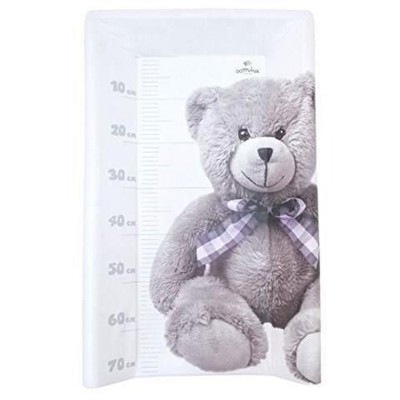 Plan à langer DOMIVA Little Bear - PVC - Matelas intégré - Blanc/Gris - 50 x 80 cm