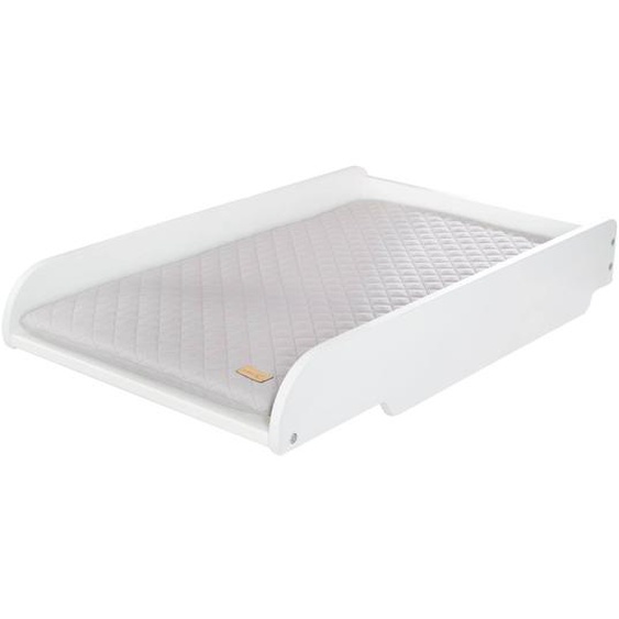 Plan À Langer Pour Lit Bébé + Matelas À Langer Déperlant Roba Style Blanc / Gris Argenté