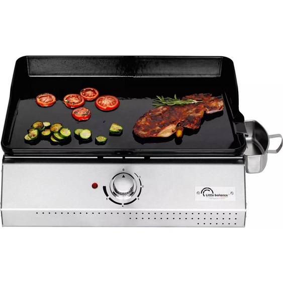 Plancha électrique 2150w plaque fonte émaillée 50x35cm - Little Balance - 8713 - biscarosse 50-35