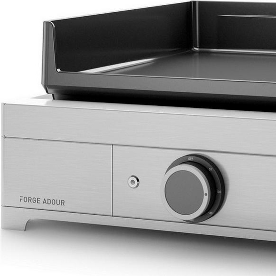 Plancha électrique 2500w plaque fonte émaillée 44,5x41cm inox - Forge Adour moderne e45i
