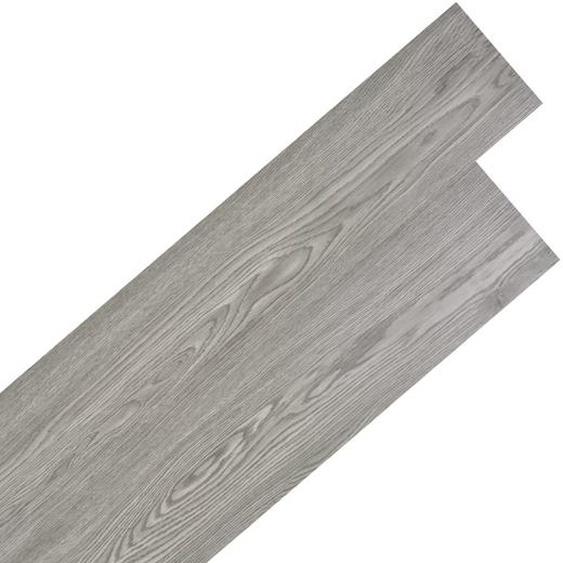 Planche de plancher PVC autoadhésif 5,02 m² 2 mm Gris foncé