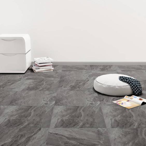 Planche de plancher PVC autoadhésif 5,11 m² Noir avec motif
