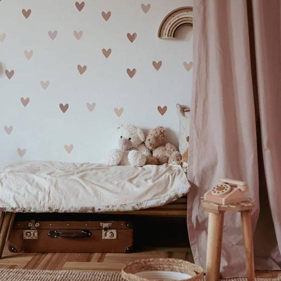 Planche De Stickers - Cœurs Beige