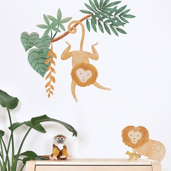 Planche de stickers Décor Jungle multicolore