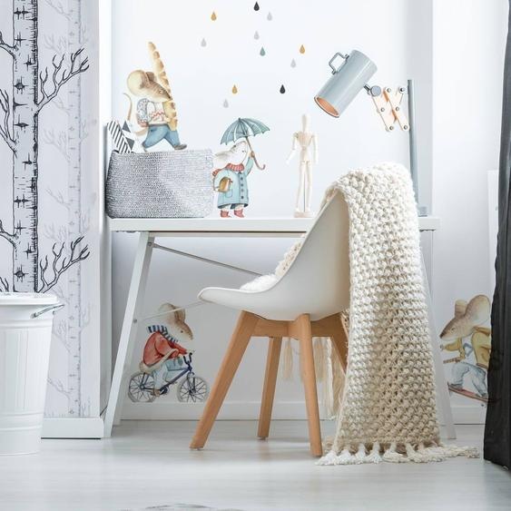 Planche De Stickers Enfants - Famille Des Souris Grey