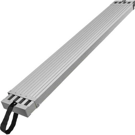 Planche de travail télescopique VEVOR en aluminium, 1,8-2,7 m, capacité de charge 227 kg, planche déchafaudage en aluminium de 31,8 cm de large, planche de plate-forme dextension avec plate-forme antidérapante, accessoires pour échafaudage