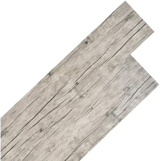 Planches de plancher PVC Non auto-adhésif 4,46m² 3mm Gris clair