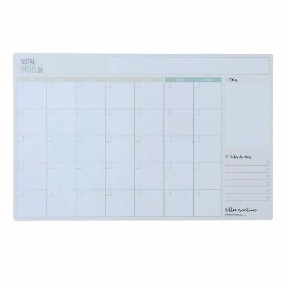 Planificateur Magnétique Familial Mensuel Blanc