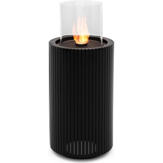 Planika - Cheminée bioéthanol portable Mandala Biofireplace avec technologie Commerce, verre cylindrique noir