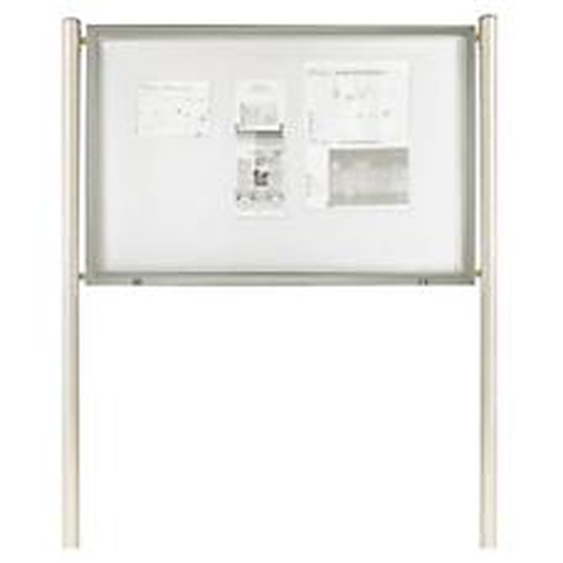 Planorga Vitrine dextérieur Classique 45 - 18 feuilles - Cadre aluminium - Pieds scellés