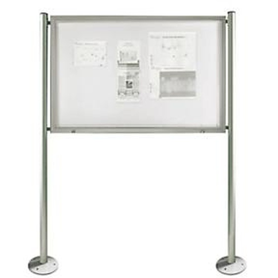 Planorga Vitrine dextérieur Classique 45 - 27 feuilles - Cadre aluminium - Pieds vissés