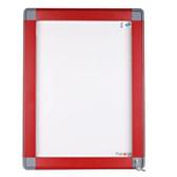 Planorga Vitrine dextérieur NF haute sécurité porte battante 6 feuilles - Cadre rouge