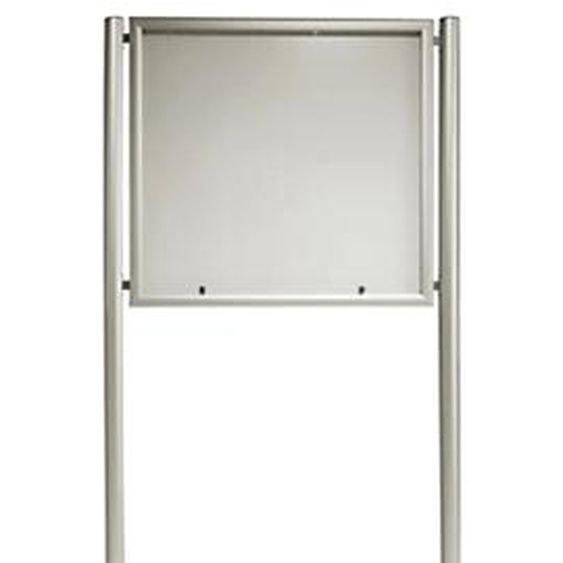 Planorga Vitrine déxterieur simple Reverso 12 feuilles - Cadre aluminium - Pieds scellés