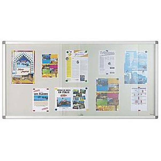 Planorga Vitrine dintérieur 27 feuilles A4 fond métal