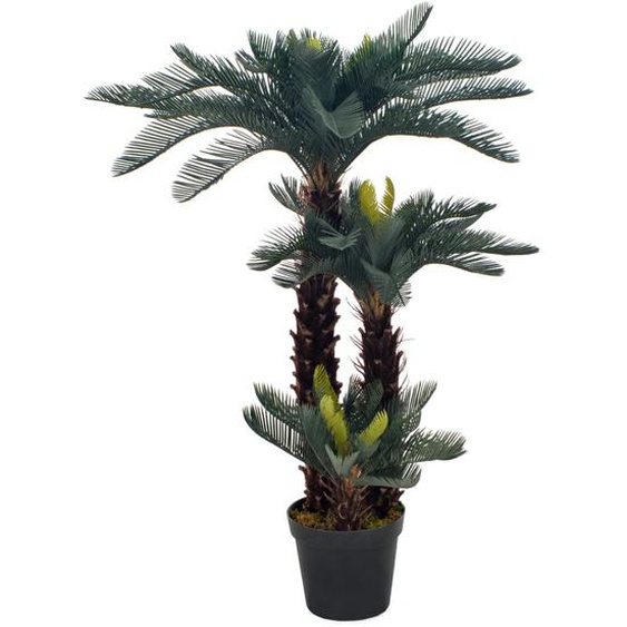Plante artificielle avec pot Palmier Cycas Vert 125 cm