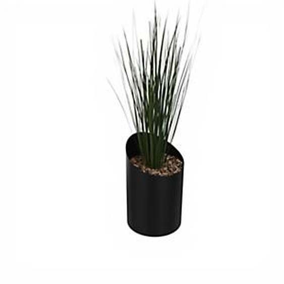 Plante artificielle Bac Design herbes hautes H. 160 cm - Pot rond noir