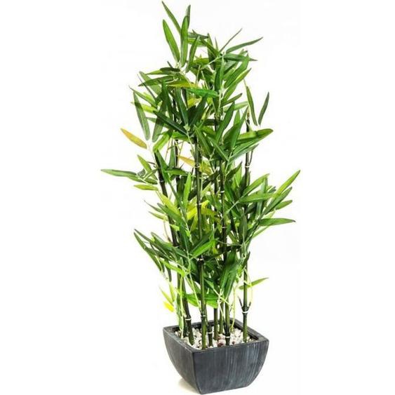 Plante Artificielle  Bambou  en dacron+pe+terracotta - Dim : H.76 cm
