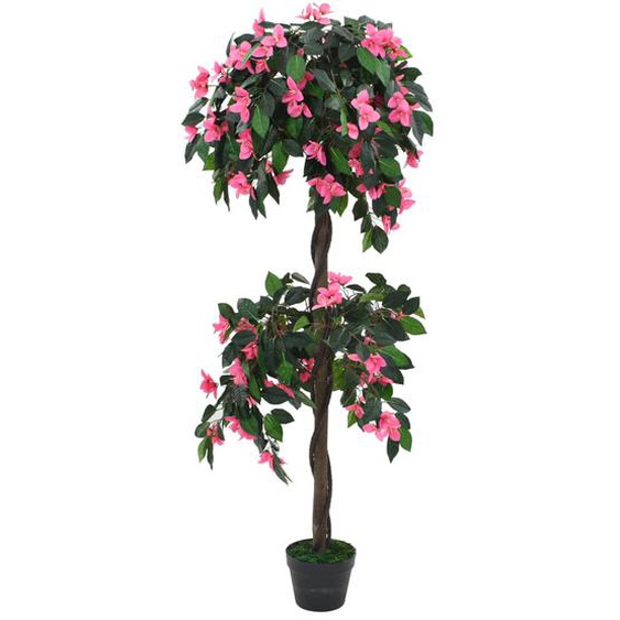 Plante artificielle de Rhododendron avec pot 155cm Vert et rose