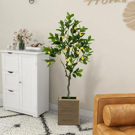 Plante Artificielle Extérieur Intérieur - RELAX4LIFE - Citrons Simulés - Pots de fleurs rempl - Citronnier Artificiel 120CM