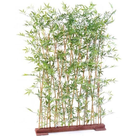 Plante artificielle haute gamme Spécial extérieur- Haie artificielle BAMBOU coloris vert - Dim : 160 x 35 x 110 cm
