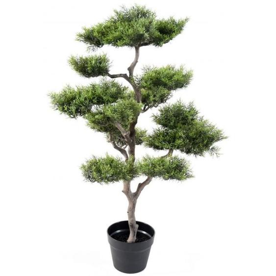 Plante artificielle haute gamme Spécial extérieur - PIN artificiel BONSAI - Dim : 95 x 60 cm