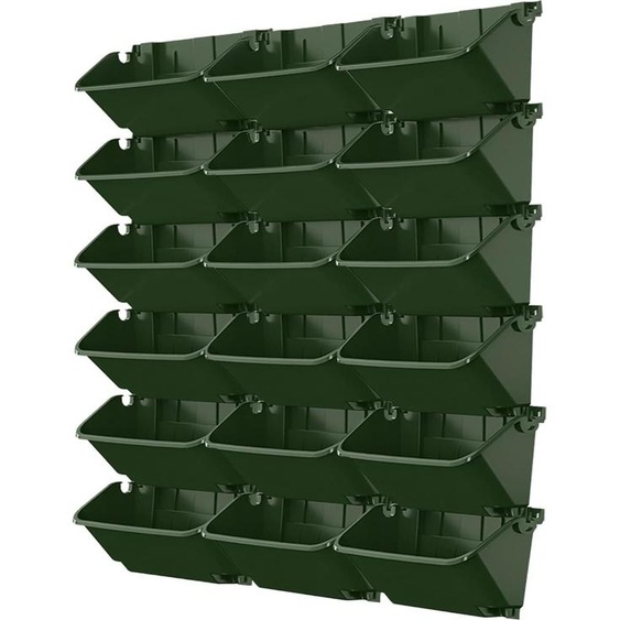 Plantenbak mural auto-irrigant avec 4 pots - Plantenbak mural vert vertical vivant avec compartiments pour lintérieur et lextérieur