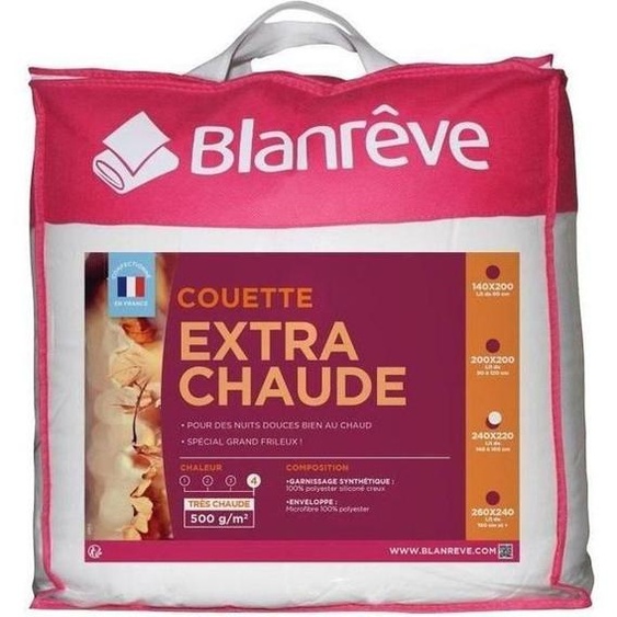 Plapuma matrimoniala Blanreve, cald, microfibre, alb, 220x240cm