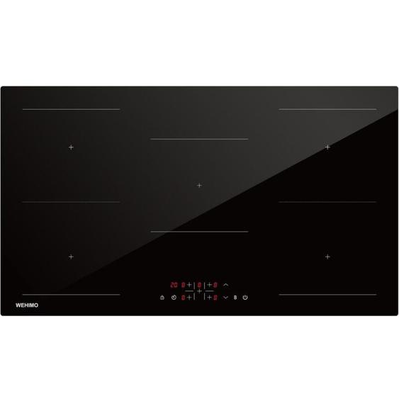 Plaque à Induction 5 Foyers, 8600W,90cm,Plaque de Cuisson à Induction Electrique - Encastrable,Contrôle tactile, Fonction Booster,Verrouillage