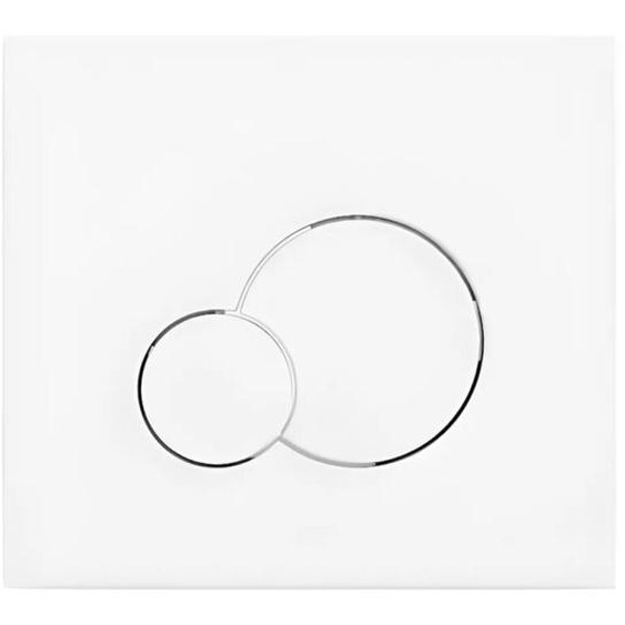 Plaque de commande double touche Siamp adesio, blanche