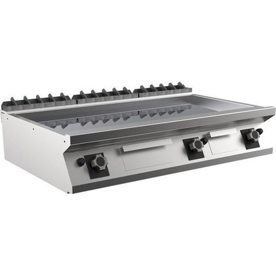 Plaque de cuisson à gaz Mareno M1-900 avec surface chromée lisse, 120 cm