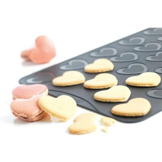 Plaque de cuisson macarons coeurs 30X40X1 cm