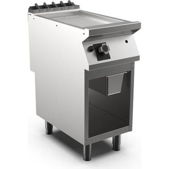 Plaque de cuisson pour barbecue à gaz Mareno M1-700 avec revêtement chromé mat nervuré, 40 cm
