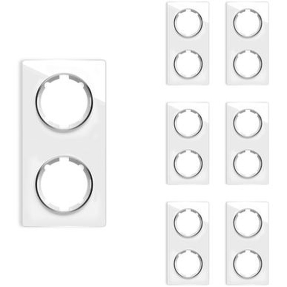 Plaque de finition Garda en verre, 2 postes, vertical (pack 7)