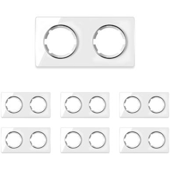 Plaque de finition Garda en verre, horizontal, 2 postes (pack 7)