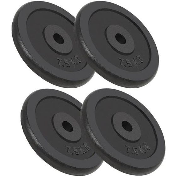 Plaque de poids 4 pcs 4x7,5 kg Fonte