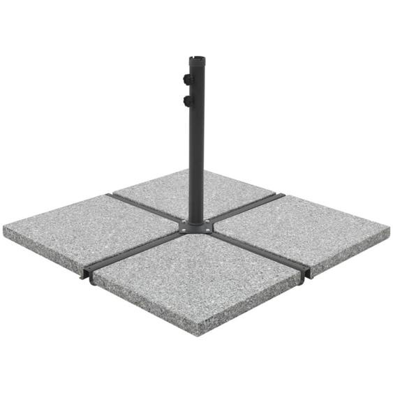 Vidaxl - Plaque de poids carrée pour parasol Granit 25 kg Gris