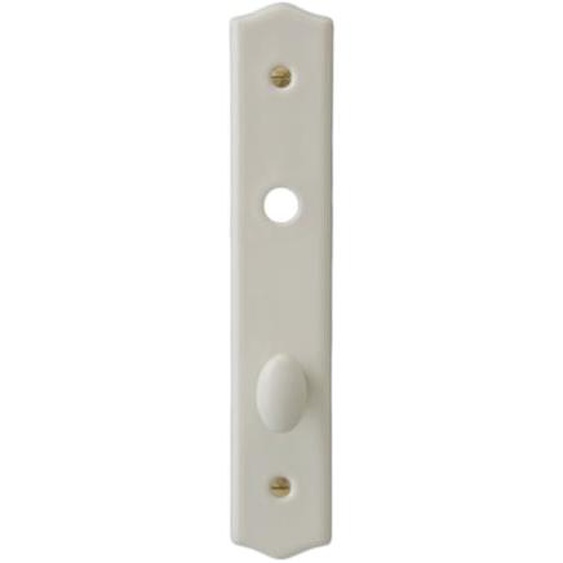 Plaque de poignée de porte à condamnation laiton porcelaine blanc