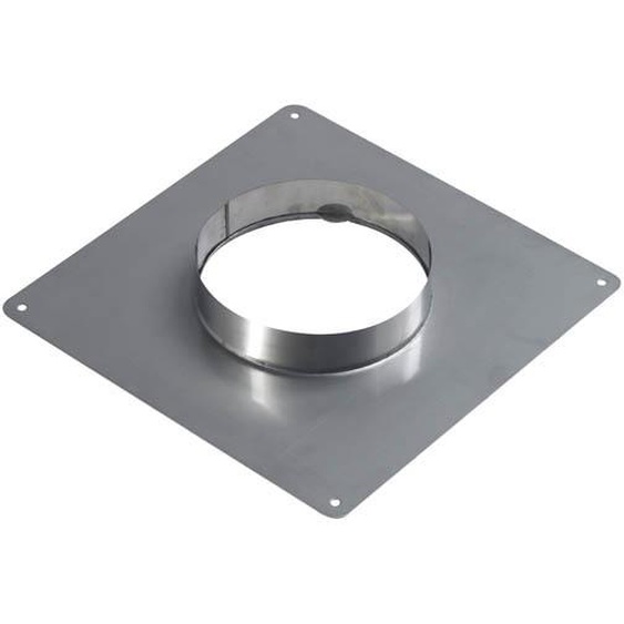 Plaque détanchéité inox 350x350 pour tubage diamètre int.150/156 - ext.155/161