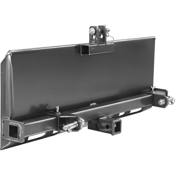 Plaque pour chargeuse compacte 3 points VEVOR, plaque de fixation 3/8 pouces, plaque de montage pour chargeuse compacte en acier, compatible avec les chargeuses compactes et les tracteurs de Deere, Kubota, Bobcat, Mahindra