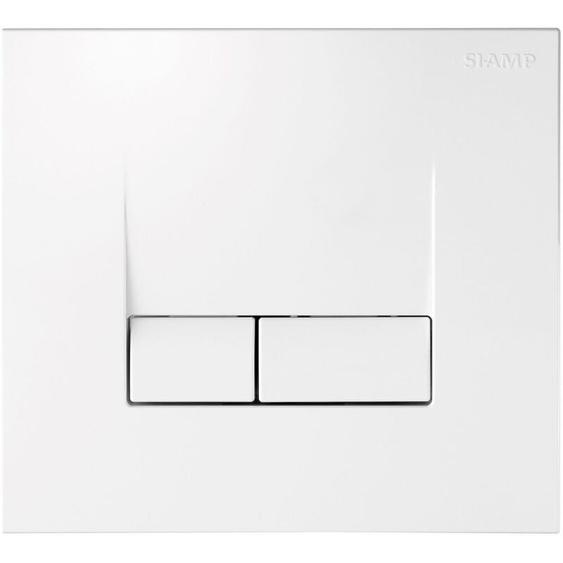 Plaque ue de commande double touche, smarty, blanc Siamp ref.31191010