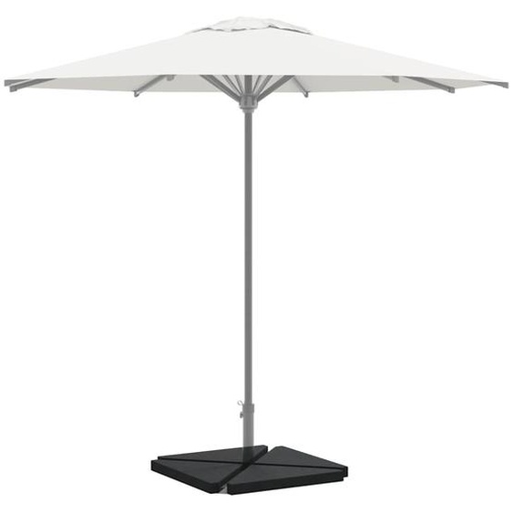 Plaques de poids de parasol 4 pcs triangulaire granit noir 14kg